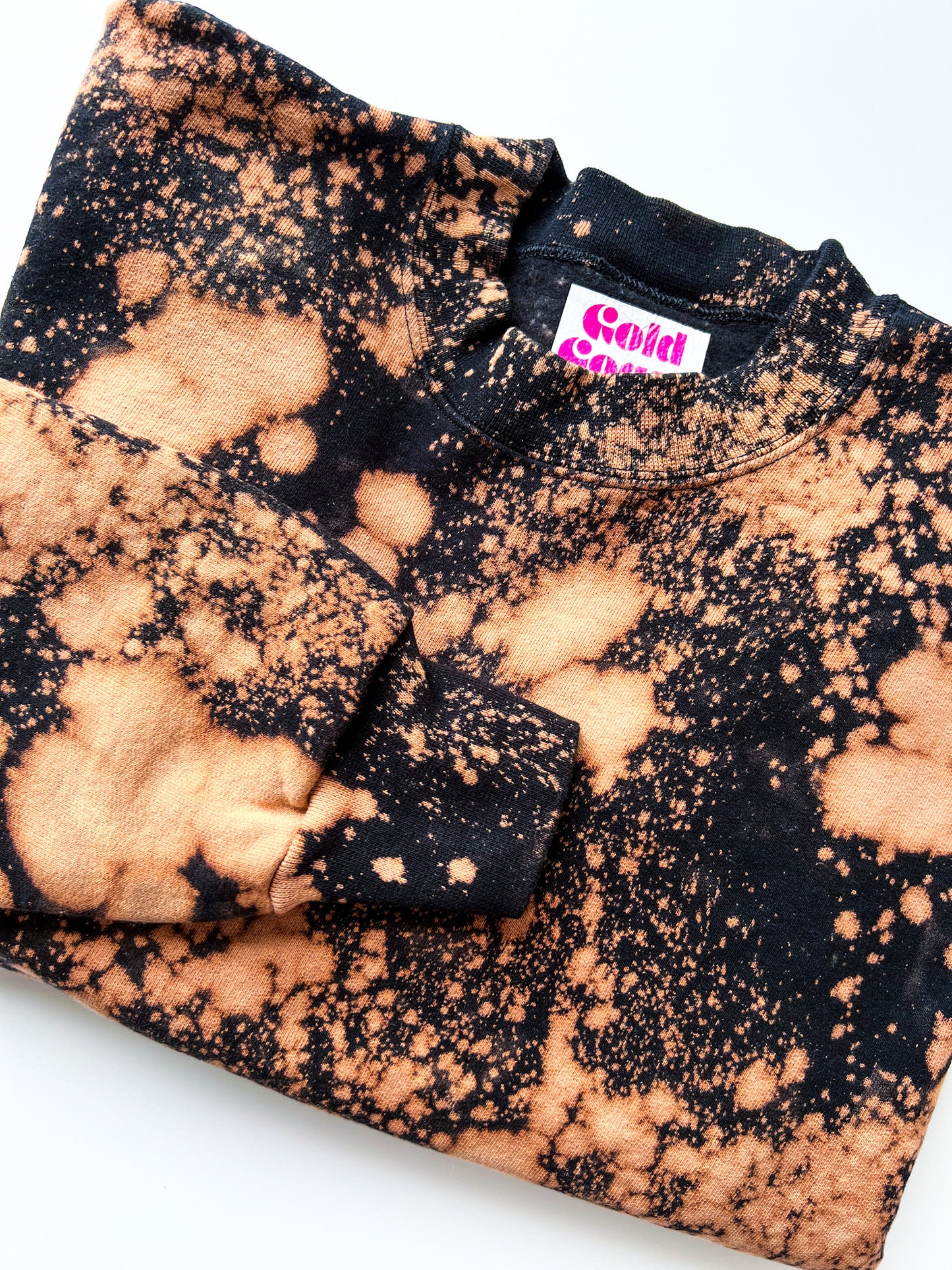 Acid-Washed Crewneck Sweatshirt in Onyx