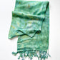 Hand-Dyed Rayon Silk Shawl - Green