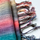 Hand-Dyed Rayon Silk Shawl - Natural Stripe