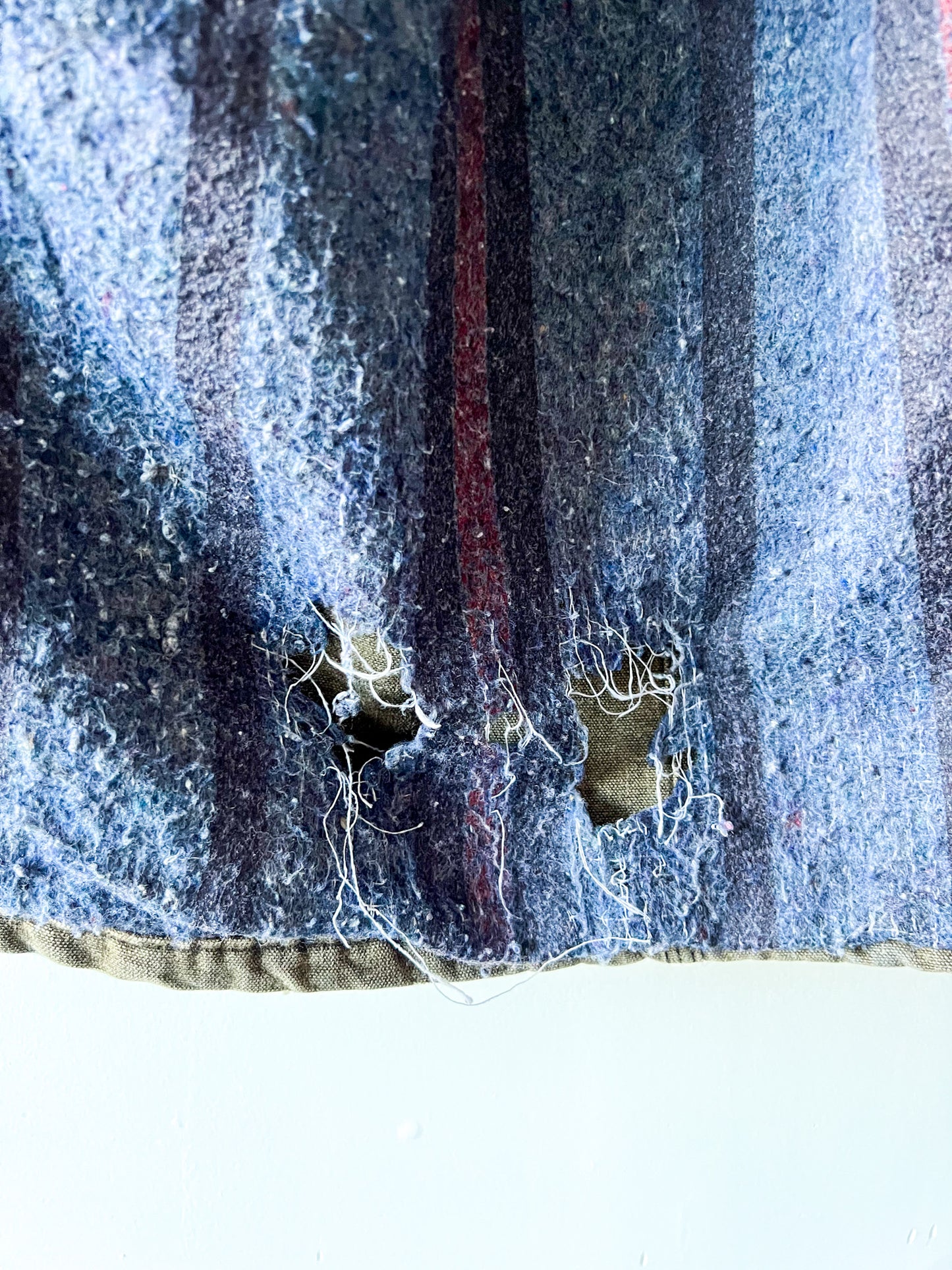 NAPLES - Vintage 90s Carhartt Acid Washed Blanket Lined Chore Coat - Taupe, Gray - Unisex Medium