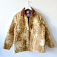NEW JERSEY - Vintage 90s Carhartt Acid Washed Blanket Lined Chore Coat - Tan, Beige - Unisex Small/Medium