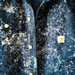 OLYMPIA - Upcycled Carhartt Acid Washed Blanket Lined Chore Coat - Jet Black, Rose Gold - Unisex Medium