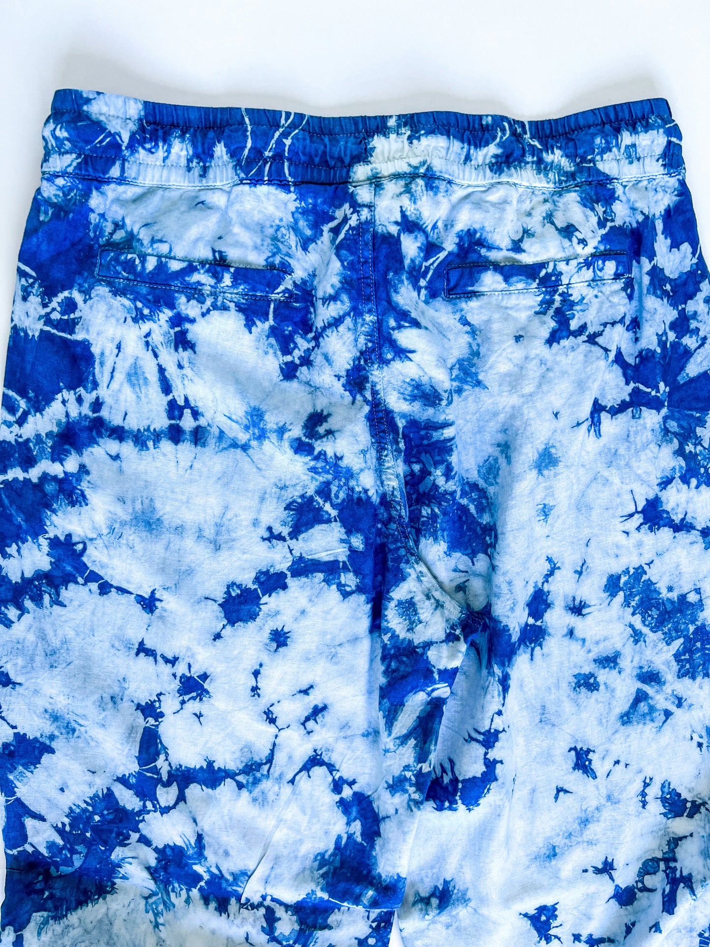 Indigo Dyed Linen Lounge Pants with Drawstring #2