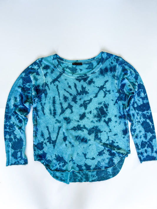 Indigo Dyed Nally & Millie Gauze Sweater