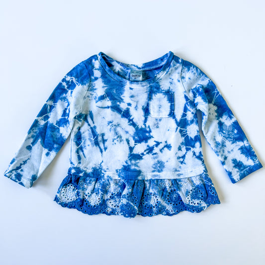 Indigo Dyed Carter's Toddler Lace Shirt