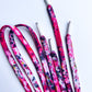 MATERIAL GIRL Pink and Black Cotton Shoelaces